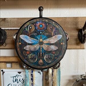 Oops Decorative Dragonfly Tambourine